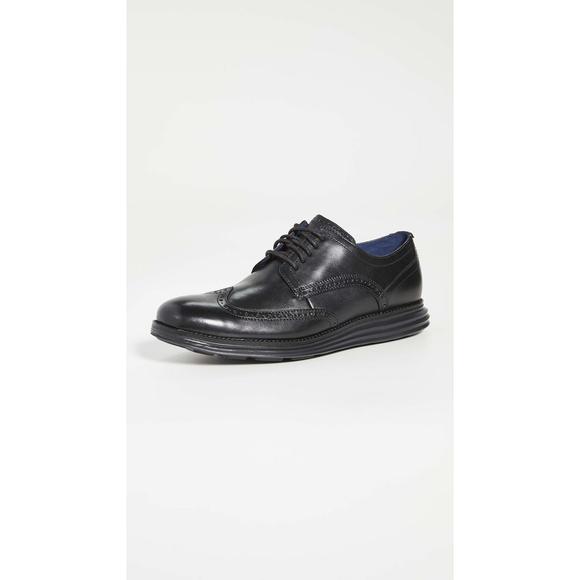COLE HAAN MEN\'S W-WIDTH OXFORD, BLACK/BLACK, 10